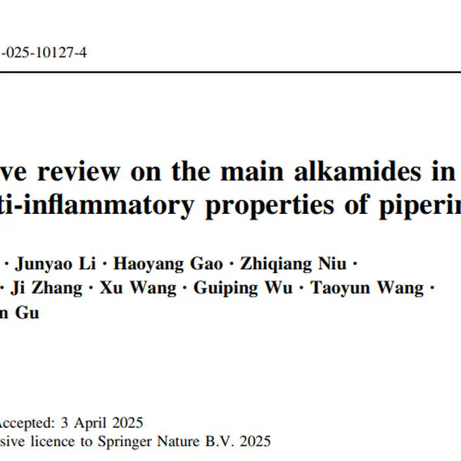 A comprehensive review on the main alkamides in Piper nigrum and anti-inflammatory properties of piperine